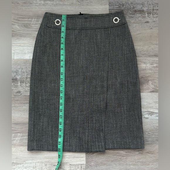 NWT H&M Pencil Skirt Women 4 Black Gray Knee Length Office Career Academia - Picture 9 of 13